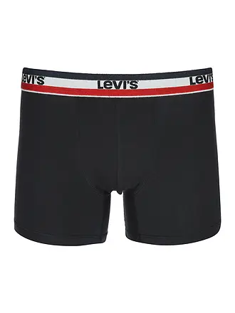 LEVI'S® | Lot de 3 boxers noir/gris chiné | schwarz